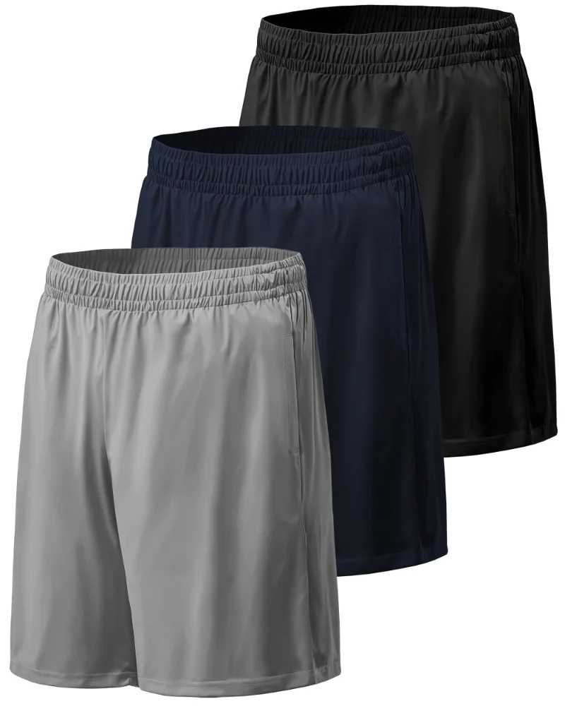 DRSKIN 10-inch Athletic Shorts, 3-pack