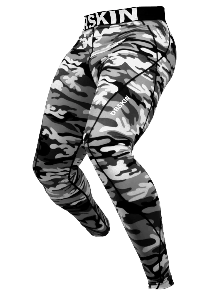 DRSKIN Compression Tights, camo grey