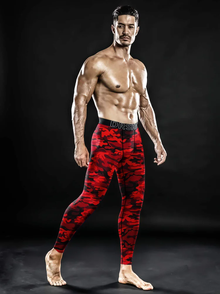 DRSKIN Compression Tights, camo red, view 3