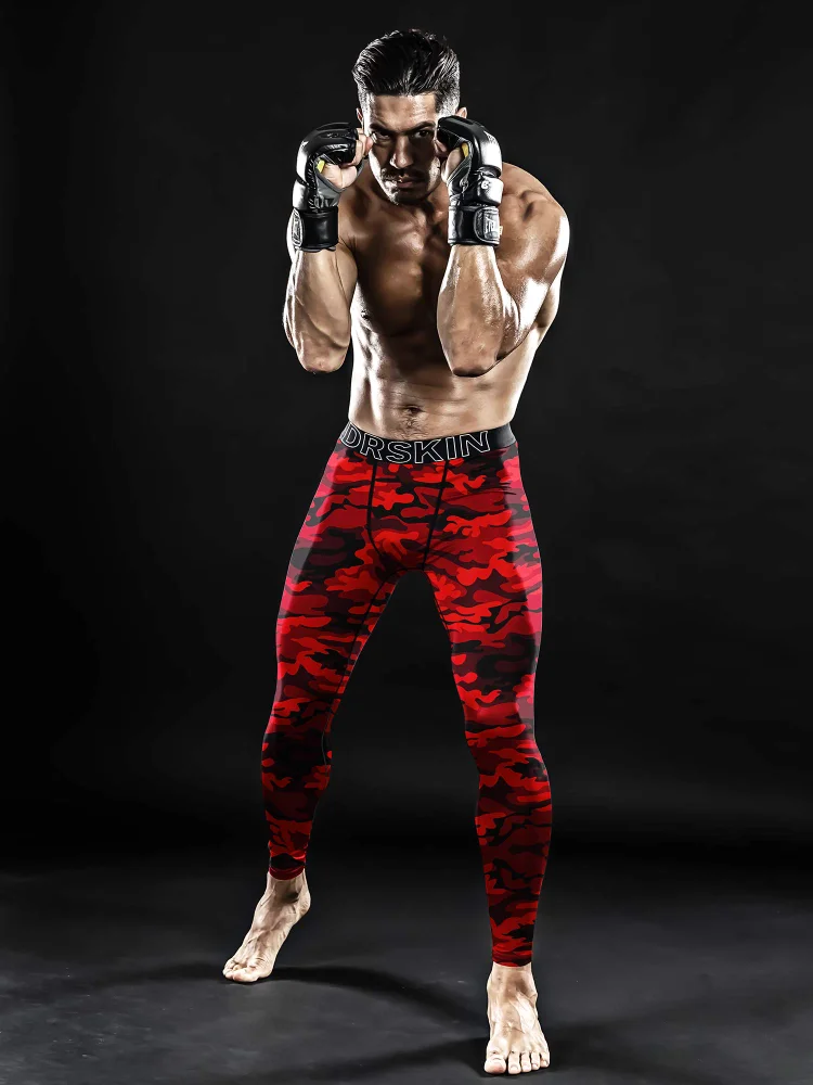 DRSKIN Compression Tights, camo red, view 2