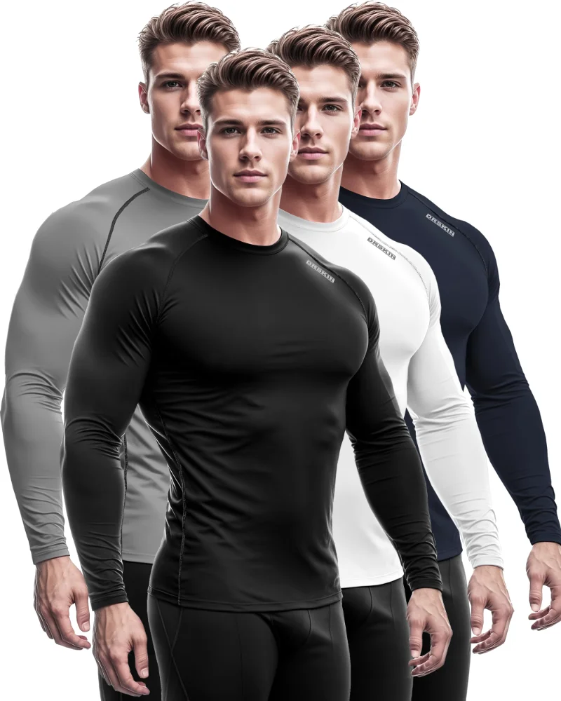 DRSKIN Long-Sleeve Base Layer, 4-pack